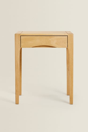 Image 0 of OAK BEDSIDE TABLE WITH DRAWER from Zara
