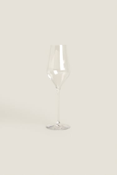 Image 0 of PLAIN CRYSTALLINE SPARKLING WINE FLUTE from Zara