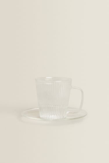 画像 0 の ボロシリケイトガラス コーヒーカップ&ソーサ― ザラから