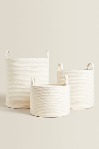 Image 0 of BASKET WITH HANDLES from Zara