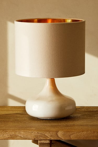 Image 0 of SMALL CERAMIC BASE LAMP from Zara