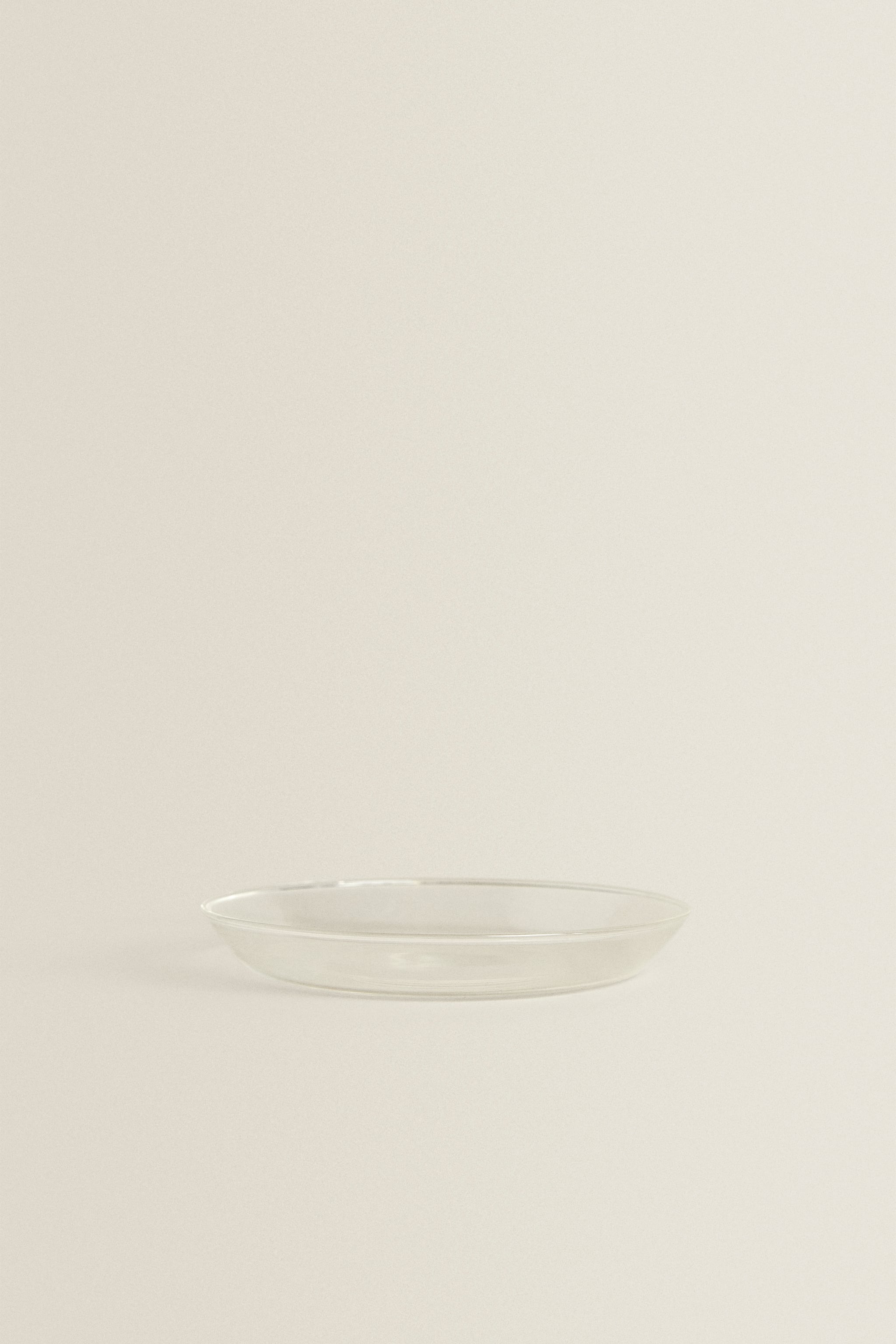 BOROSILICATE GLASS SIDE PLATE WITH RIM