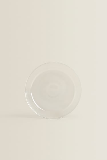 Image 0 of BOROSILICATE GLASS SIDE PLATE WITH RIM from Zara
