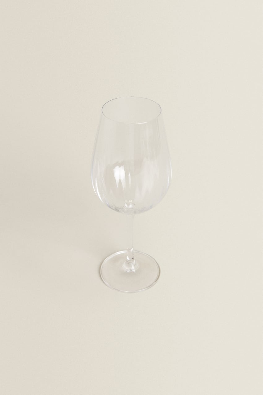 TEXTURED CRYSTALLINE WINE GLASS