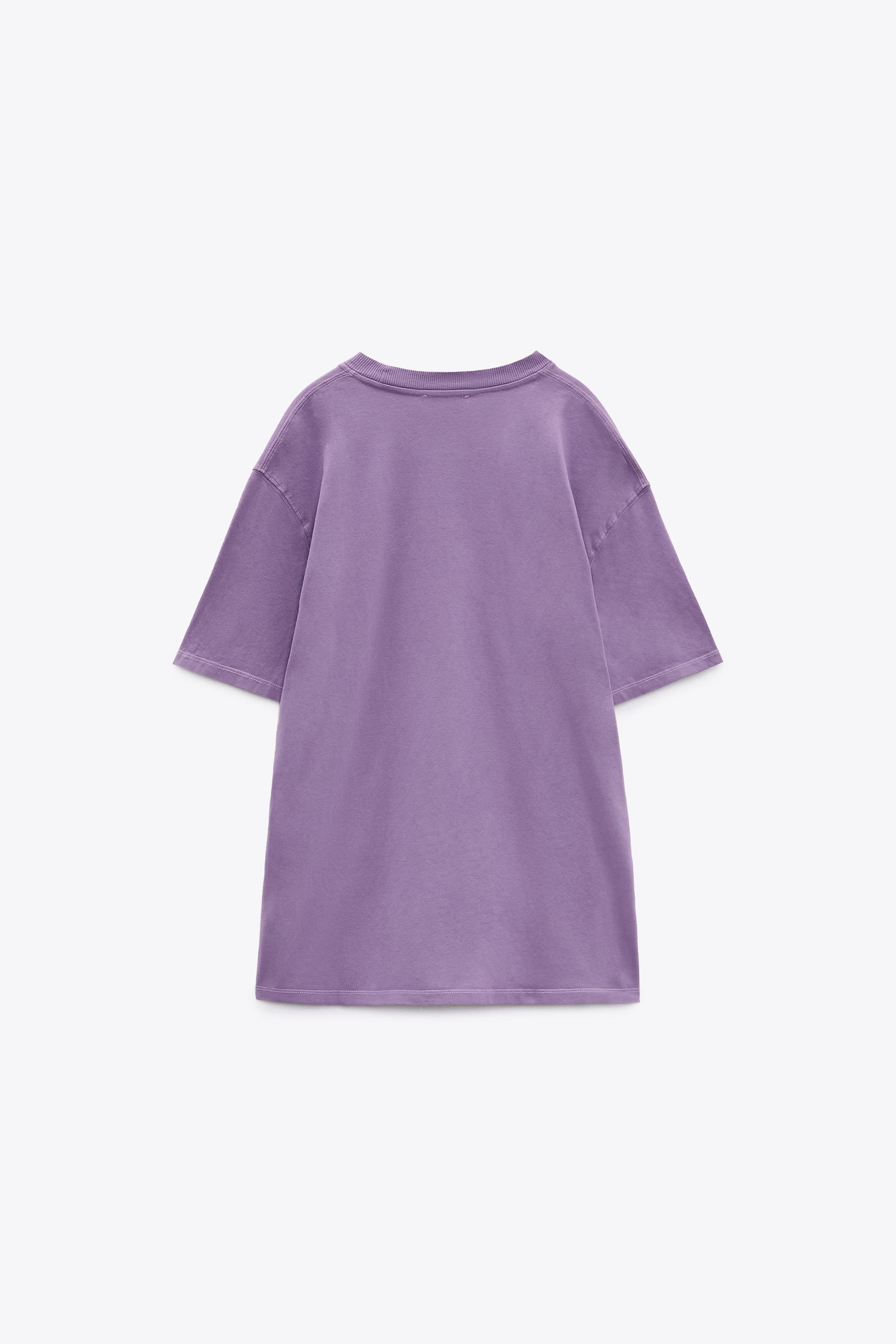 PRINTED T-SHIRT - Mauve | ZARA Australia