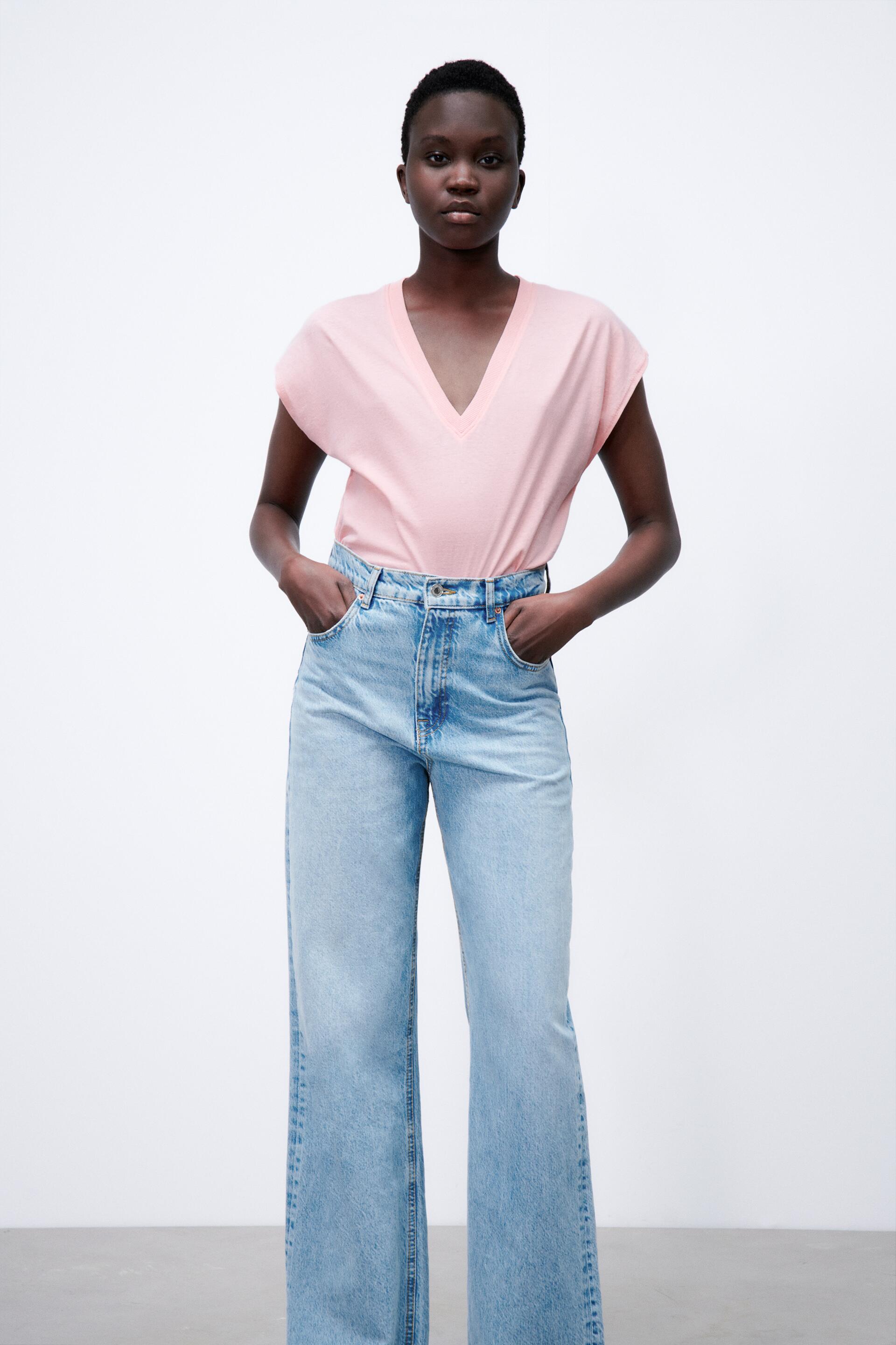 CAMISETA BÁSICA PICO - Verde | ZARA Chile