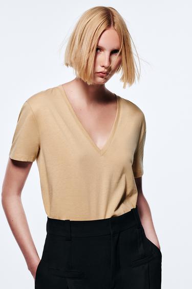 Camisetas Manga Corta Mujer | Nueva Colección Online | ZARA Chile