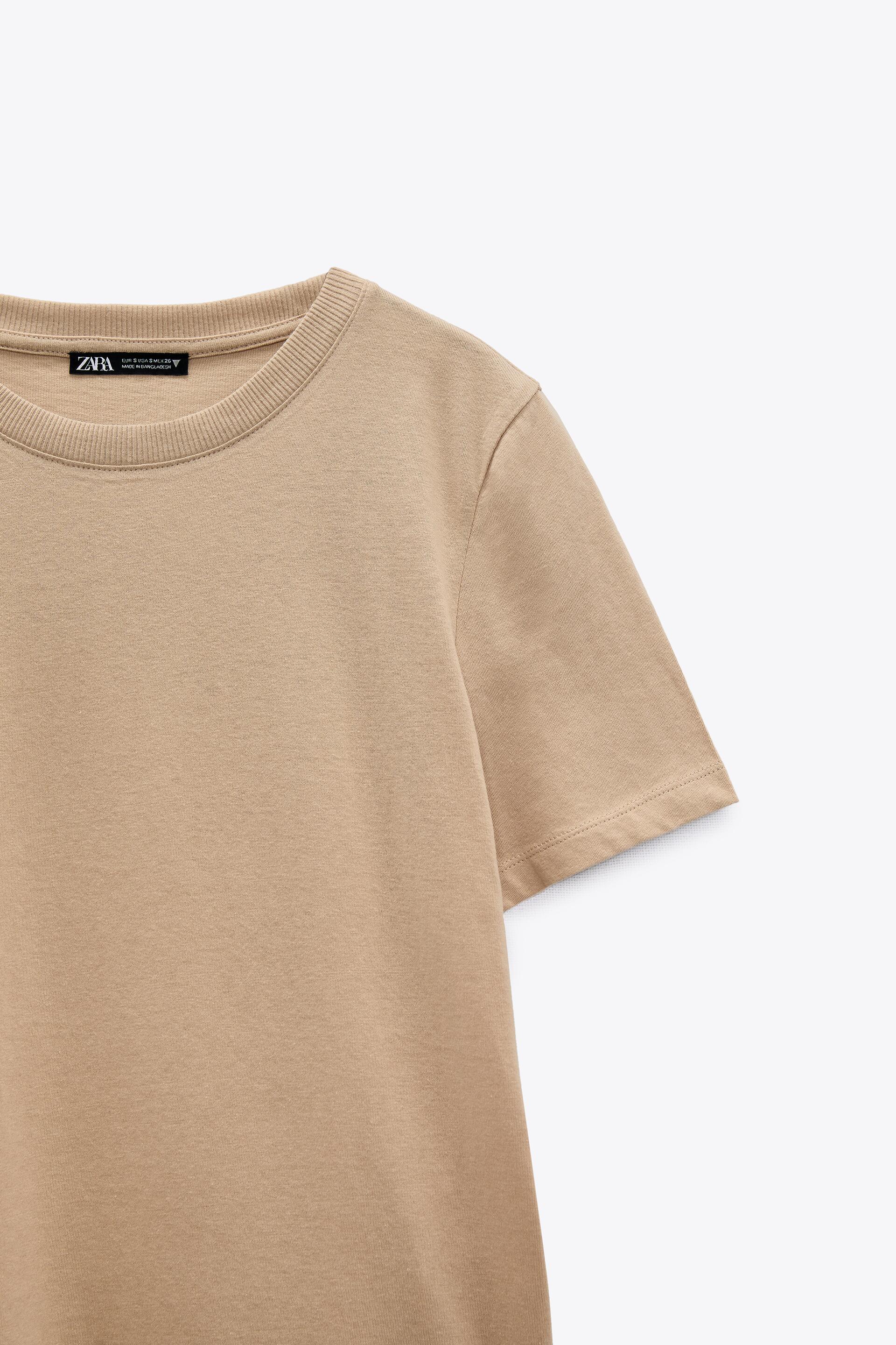 Zara BASIC COTTON T-SHIRT - 175137147-710-