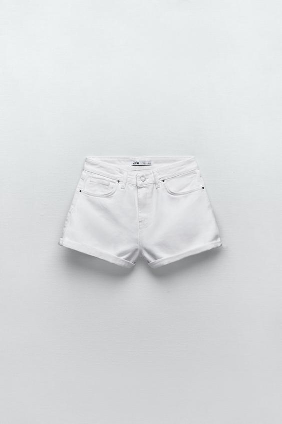 white denim shorts