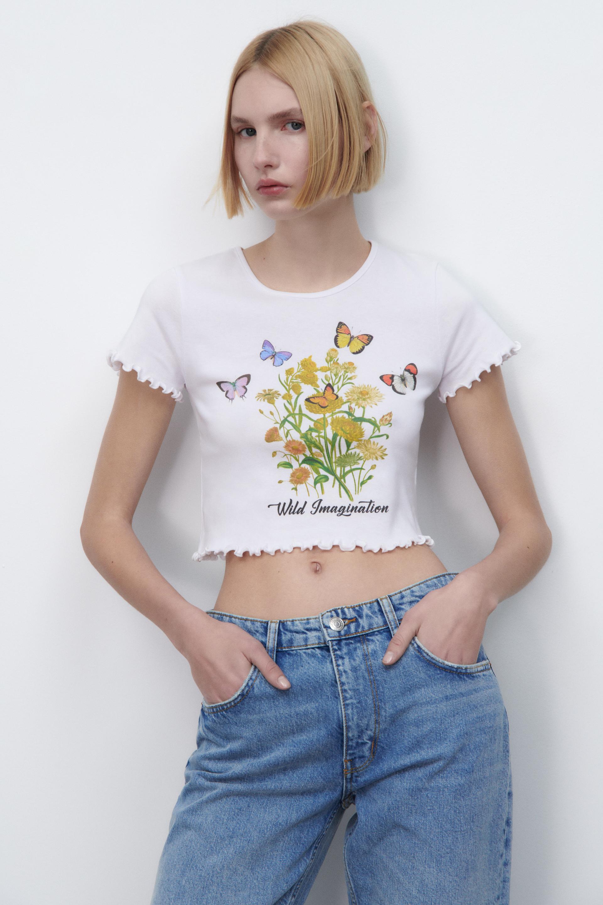 PRINTED T-SHIRT - White | ZARA Australia