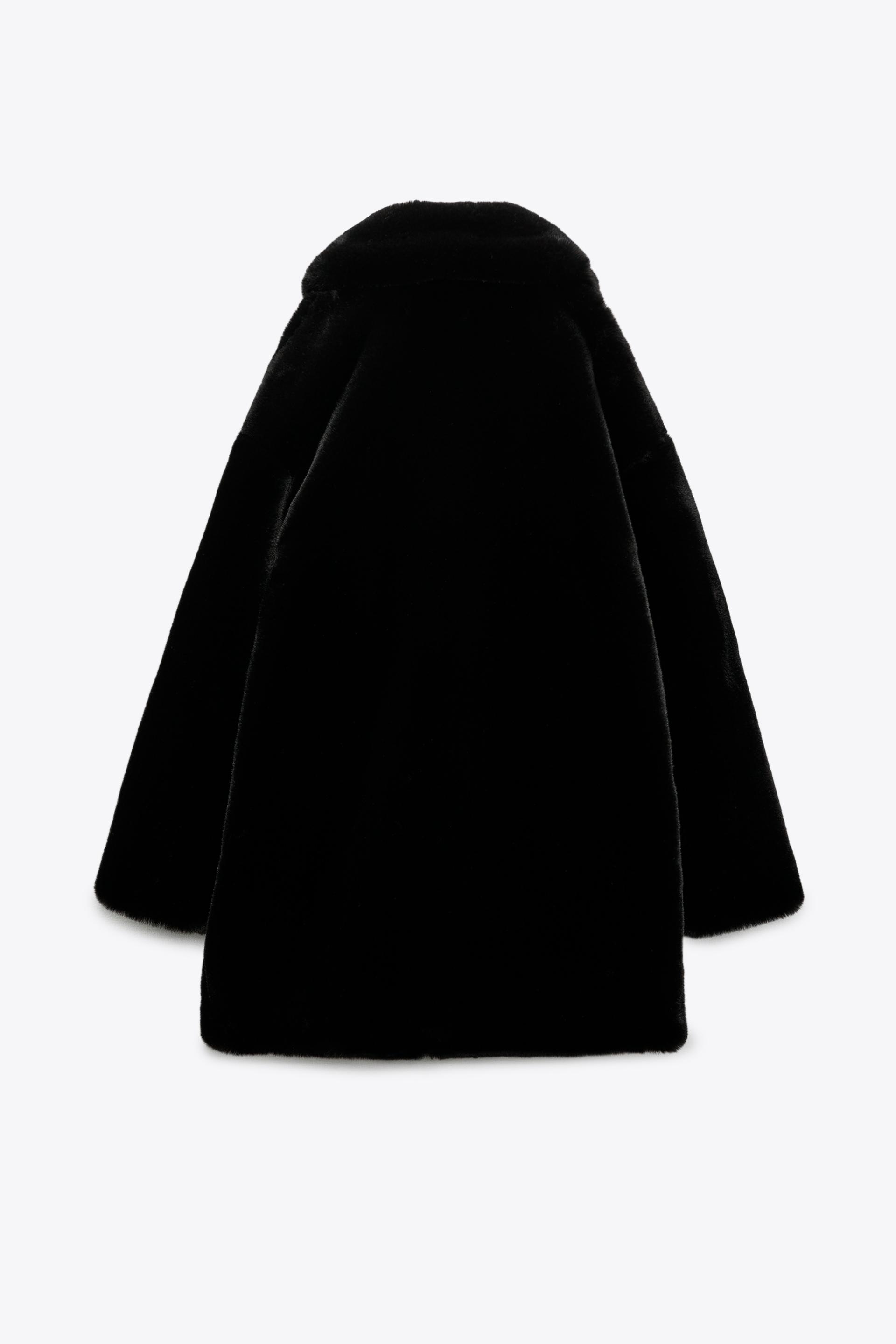 Chaqueta pelo zara negra