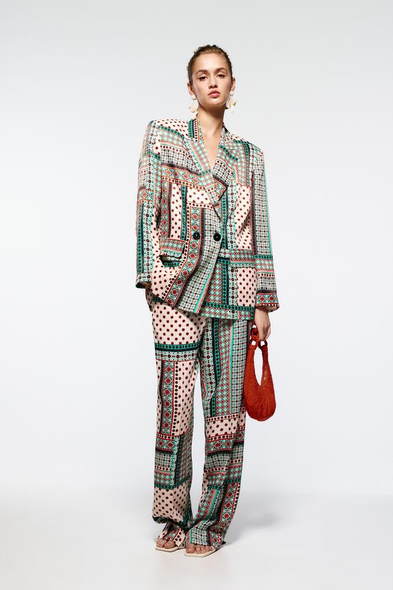 PRINTED PALAZZO TROUSERS 