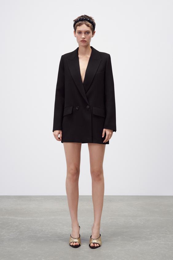 blazer zara basic