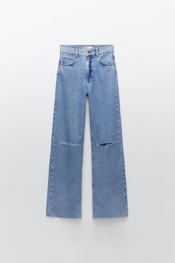 Jeans Zw The 90 S Full Length Azul Zara Brasil