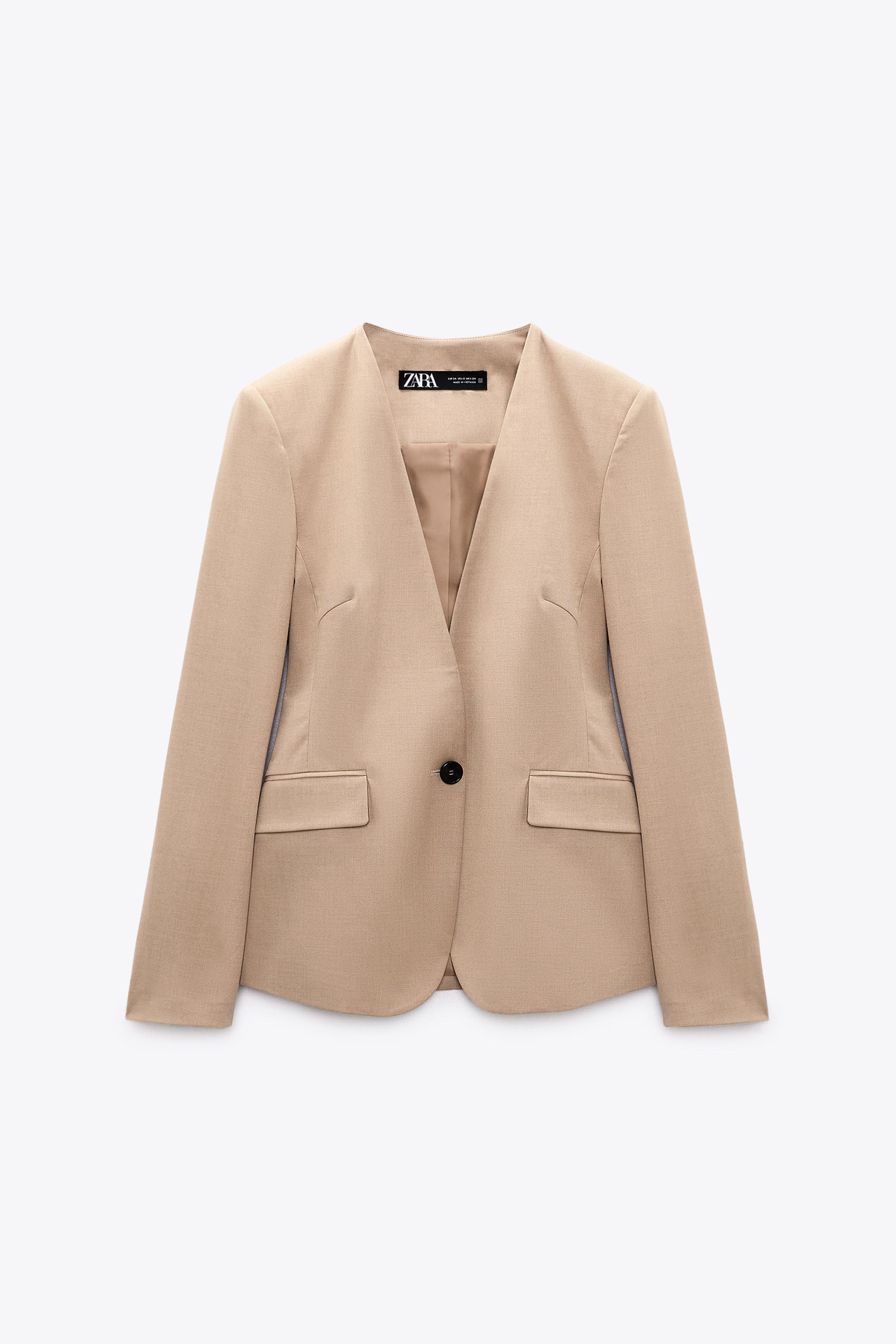 FLECKED TAILORED BLAZER - camel | ZARA 