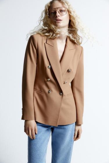 blazer marron zara