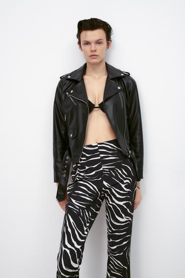 zara black aviator jacket