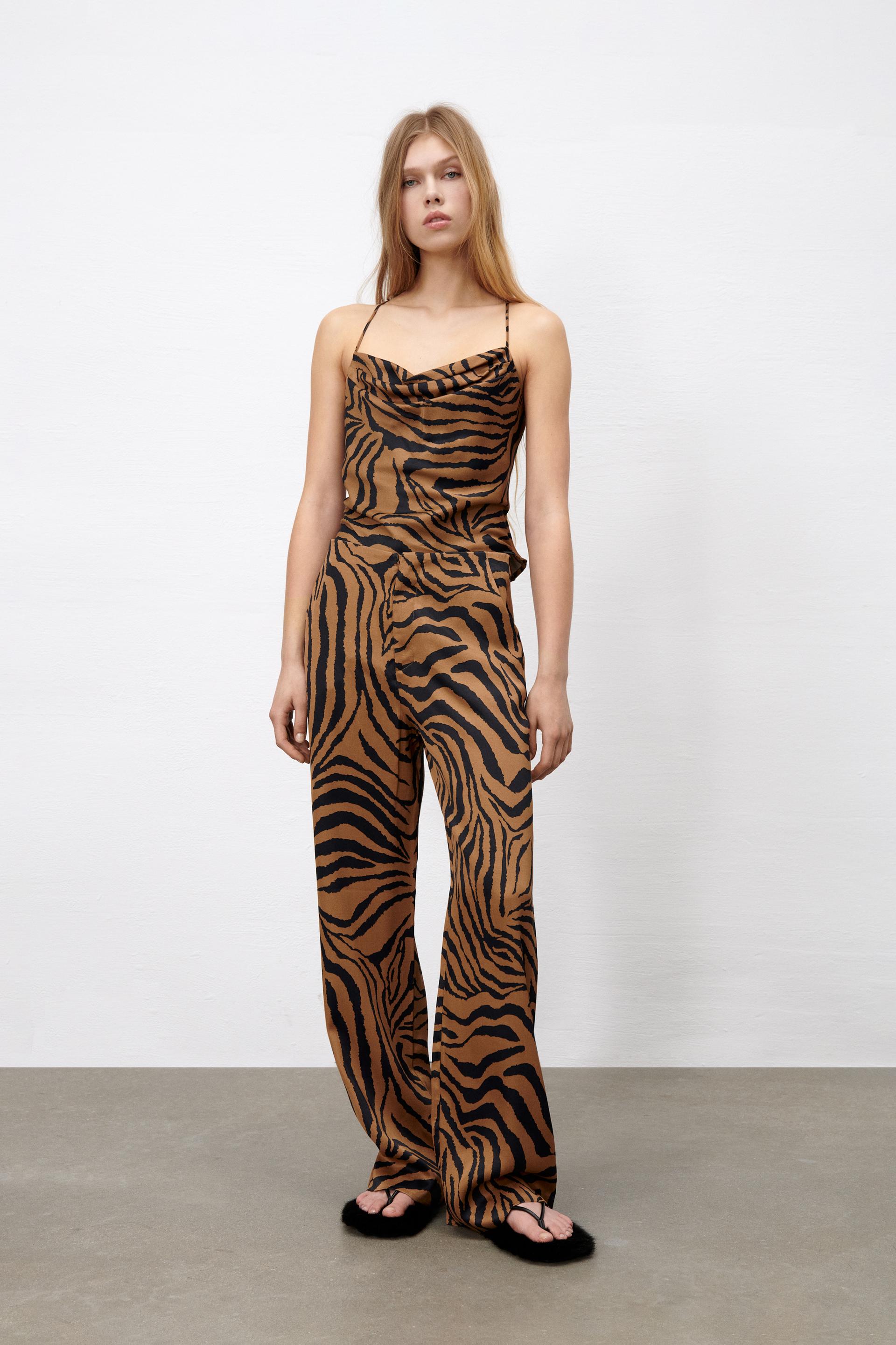 CALÇA COM ESTAMPA ANIMAL - Zebra | ZARA Brasil