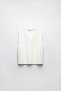 CHALECO PUNTO RIB - Verde agua | ZARA Chile