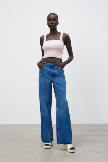 super crop top long sleeve zara