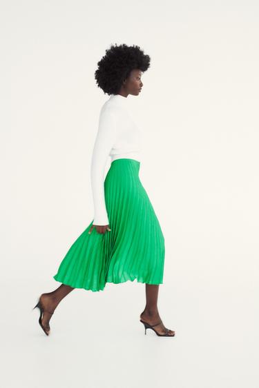 pleated skirt midi
