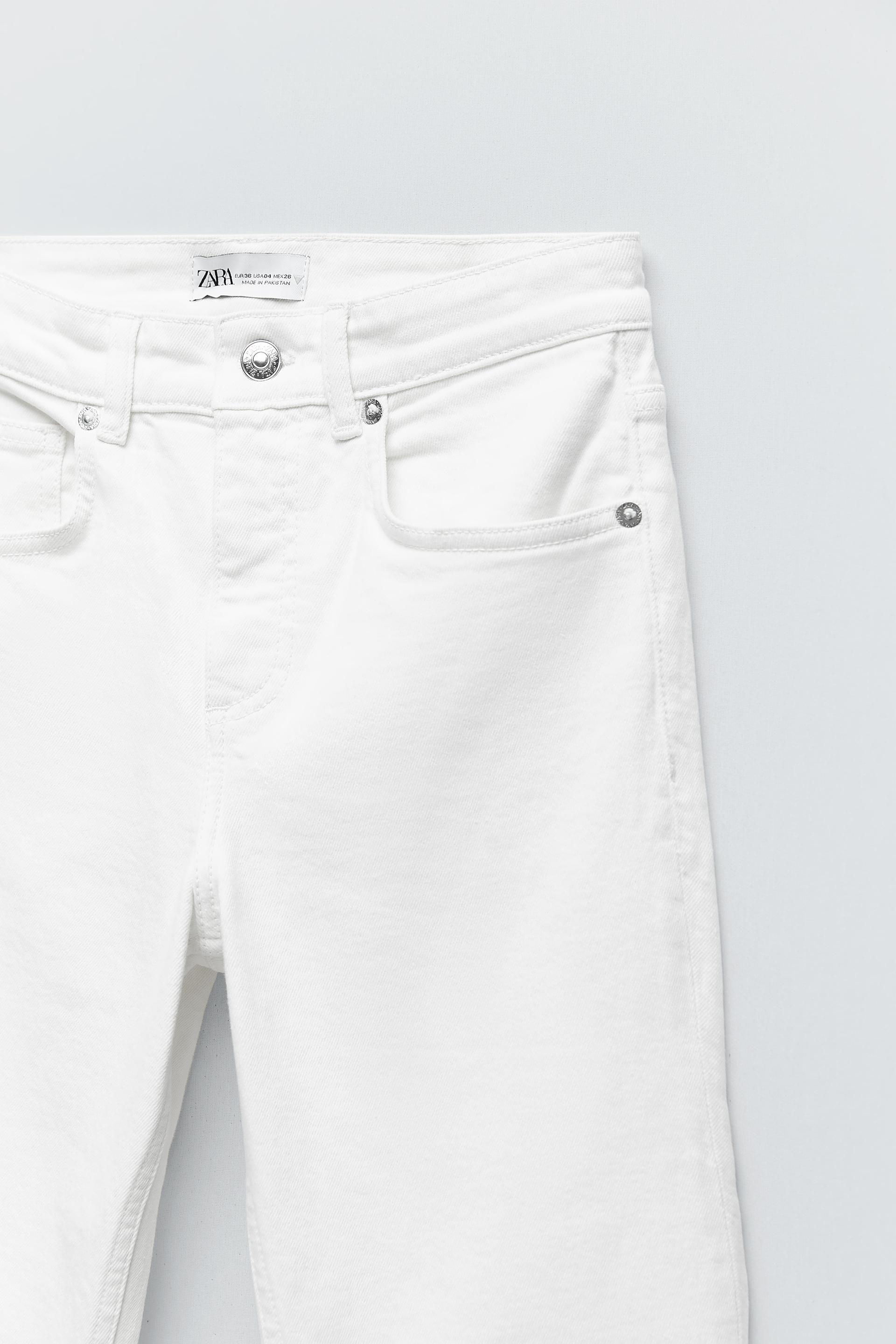 CROPPED FLARED JEANS - White | ZARA 