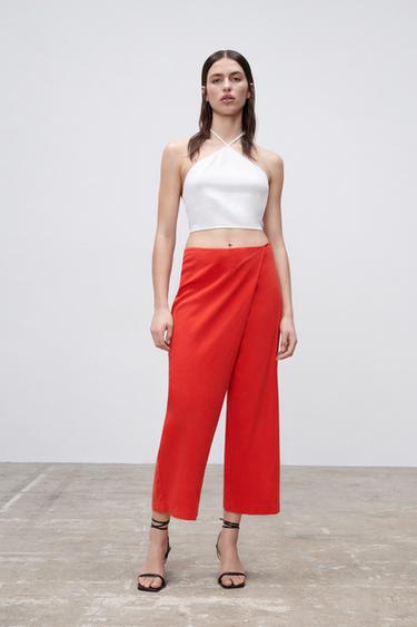 zara red pantsuit