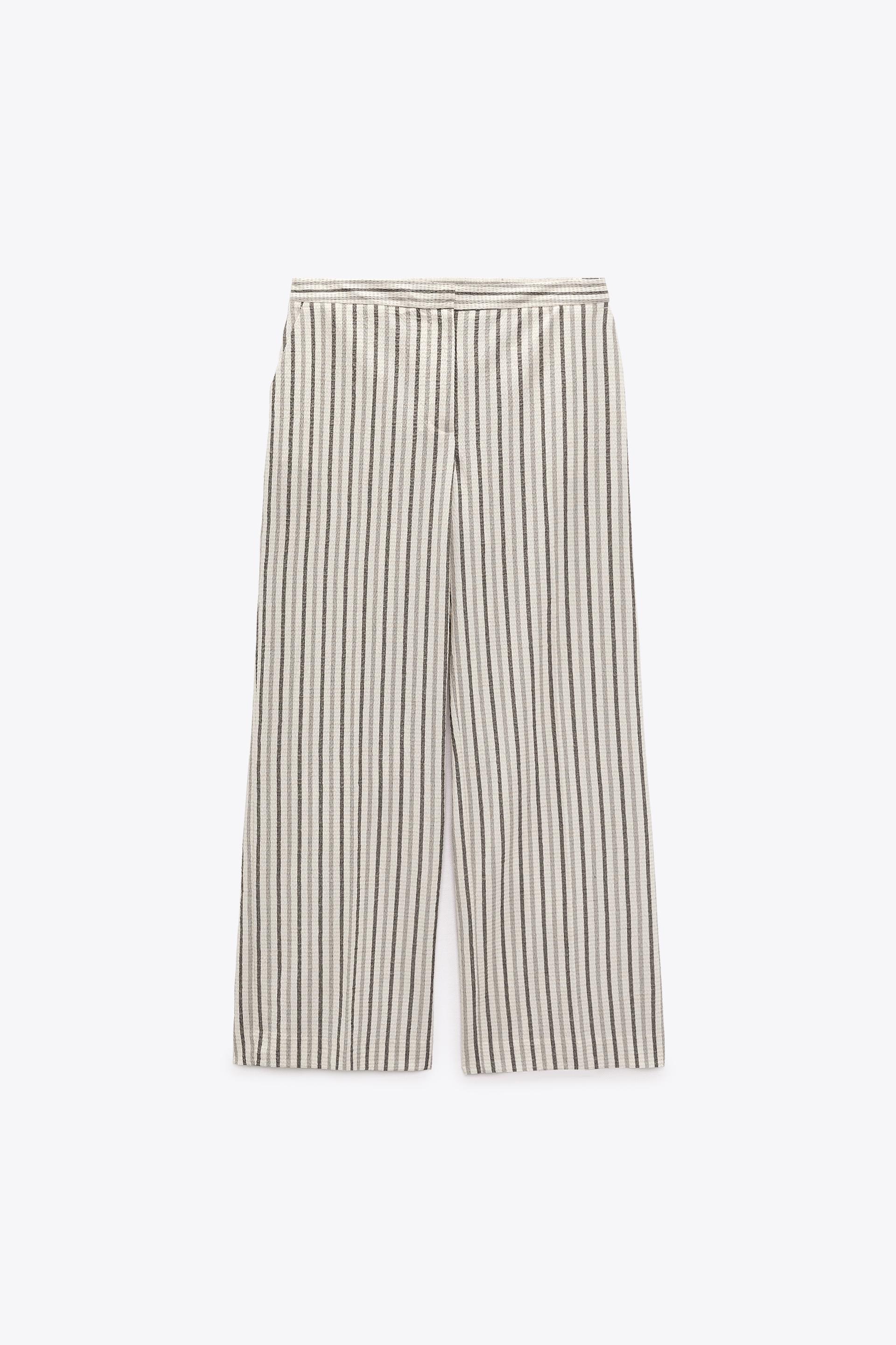 STRIPED TROUSERS - Black / White | ZARA 