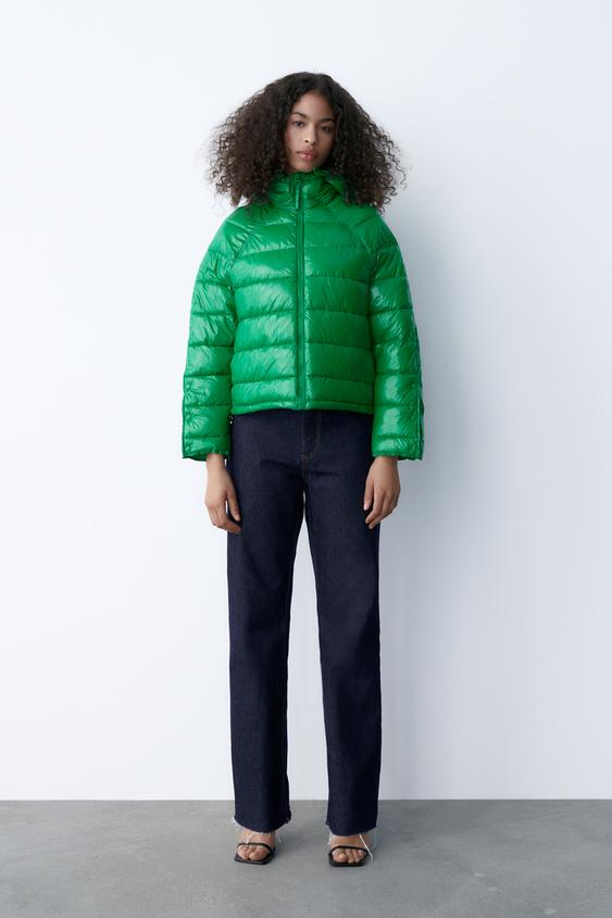 Water Repellent Quilted Jacket Green Zara Australia Water Repellent Quilted Jacket Green Zara Australia