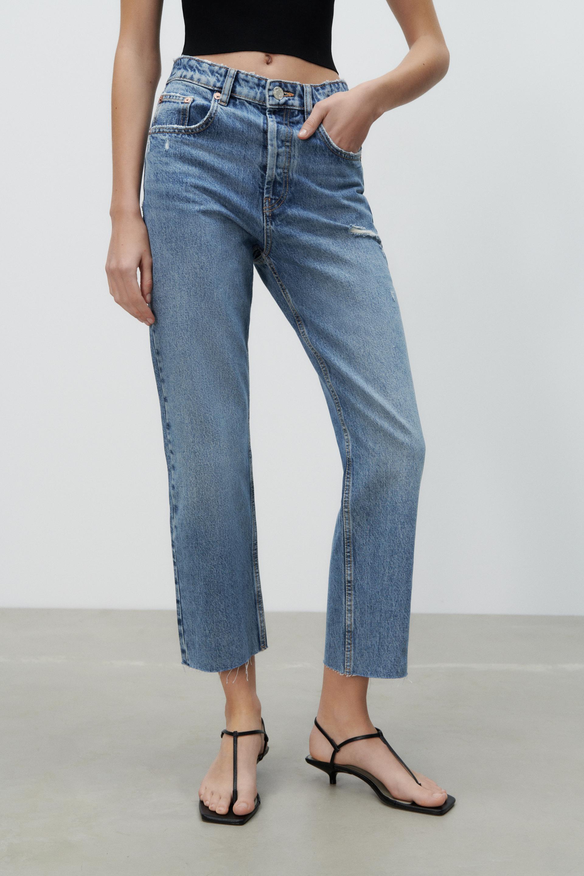 JEANS STRAIGHT HI RISE - Navy blue 