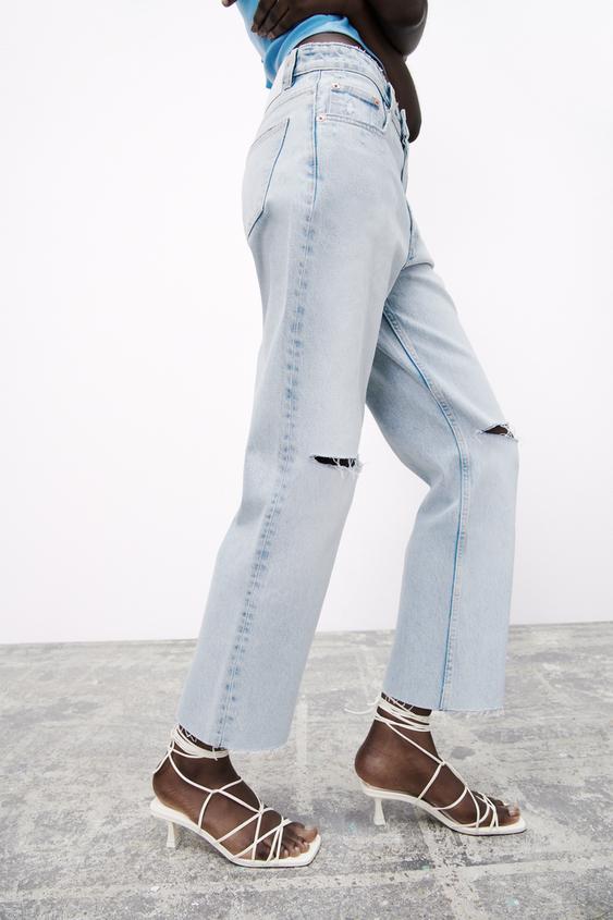 HI-RISE JEANS - Light blue | ZARA South 