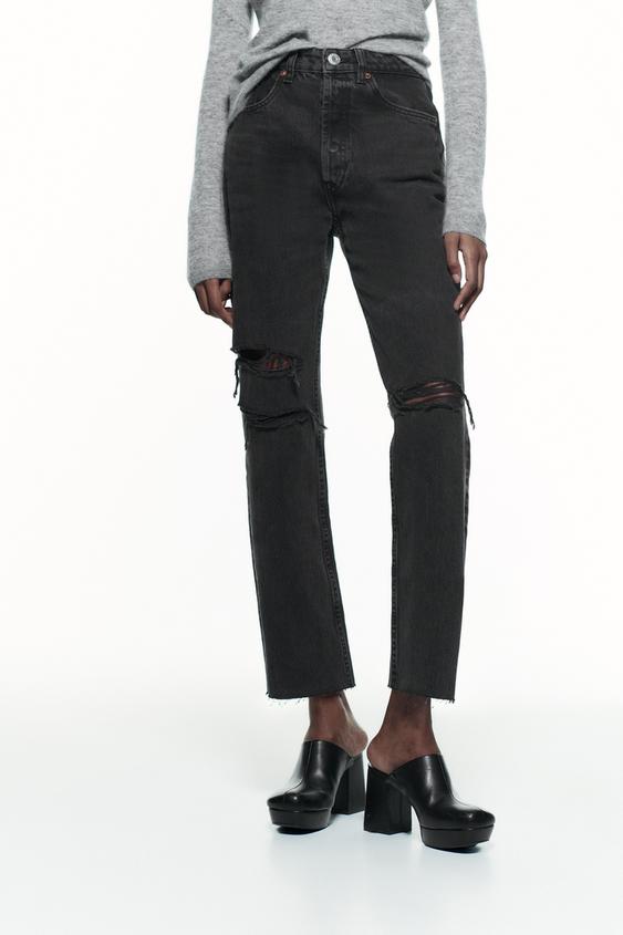 HIGH-RISE JEANS - Black | ZARA Australia