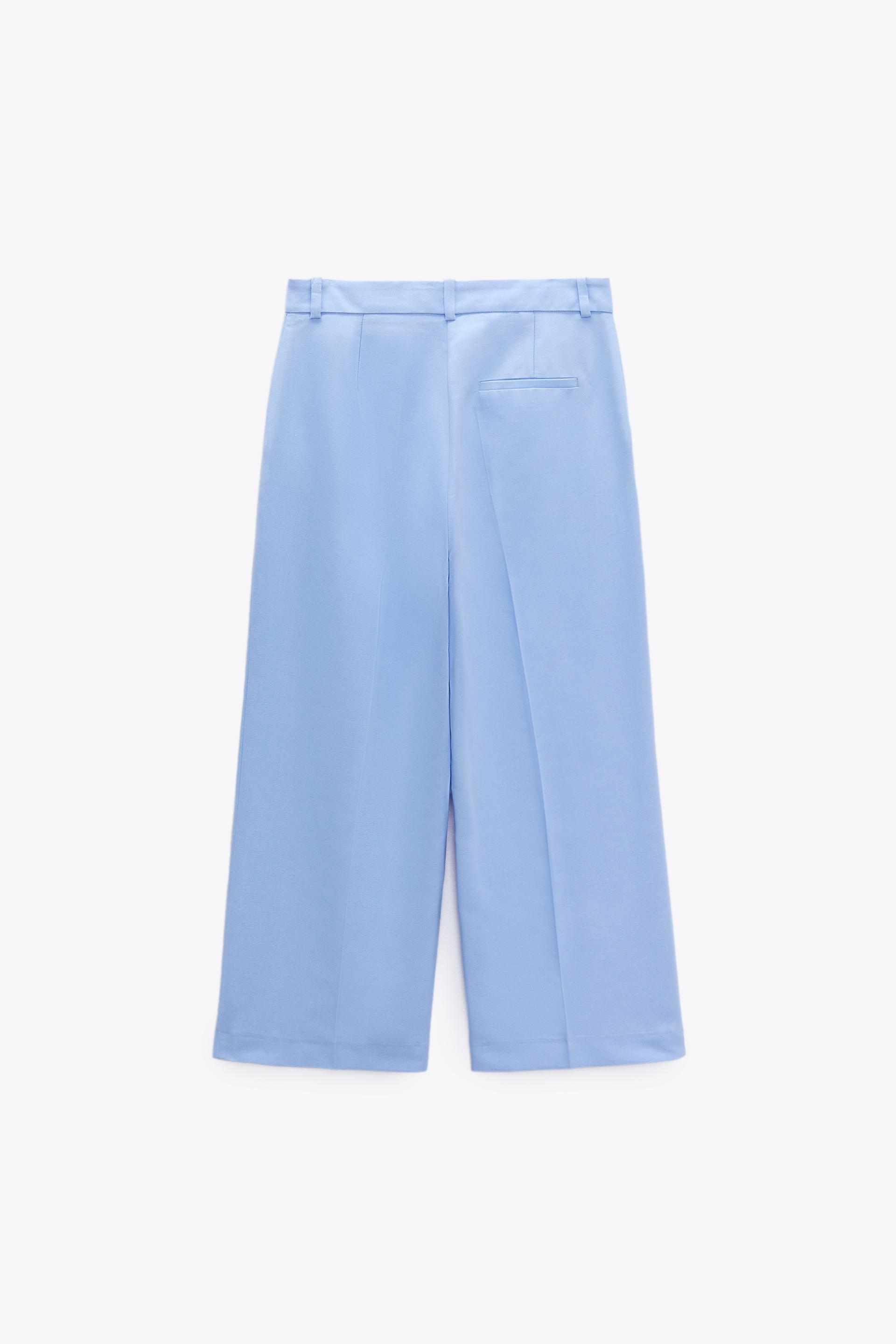 CROPPED TROUSERS - Blue | ZARA Australia