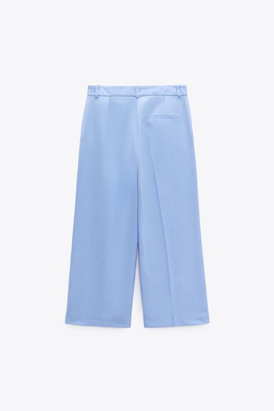CROPPED TROUSERS - Blue | ZARA Australia