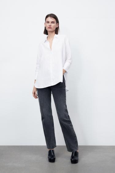 CAMISA LINO - Khaki claro | ZARA España
