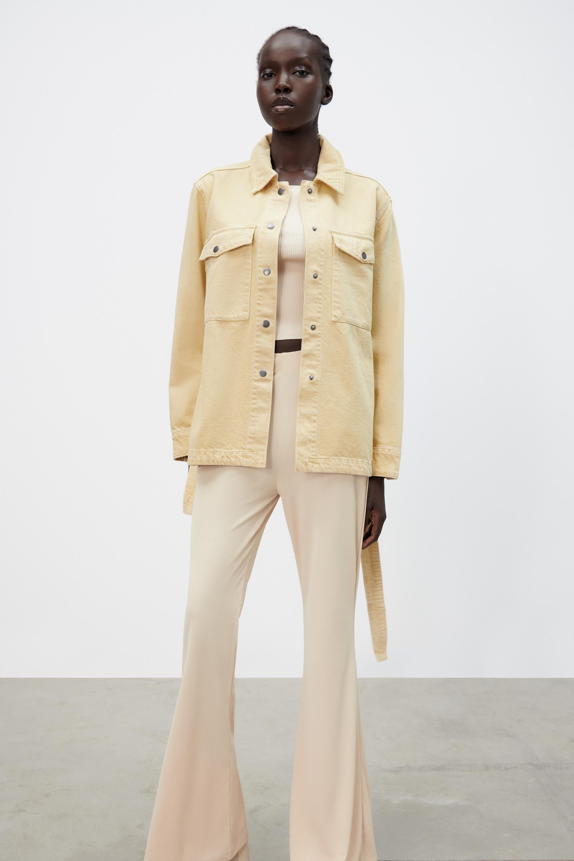 zara khaki denim jacket