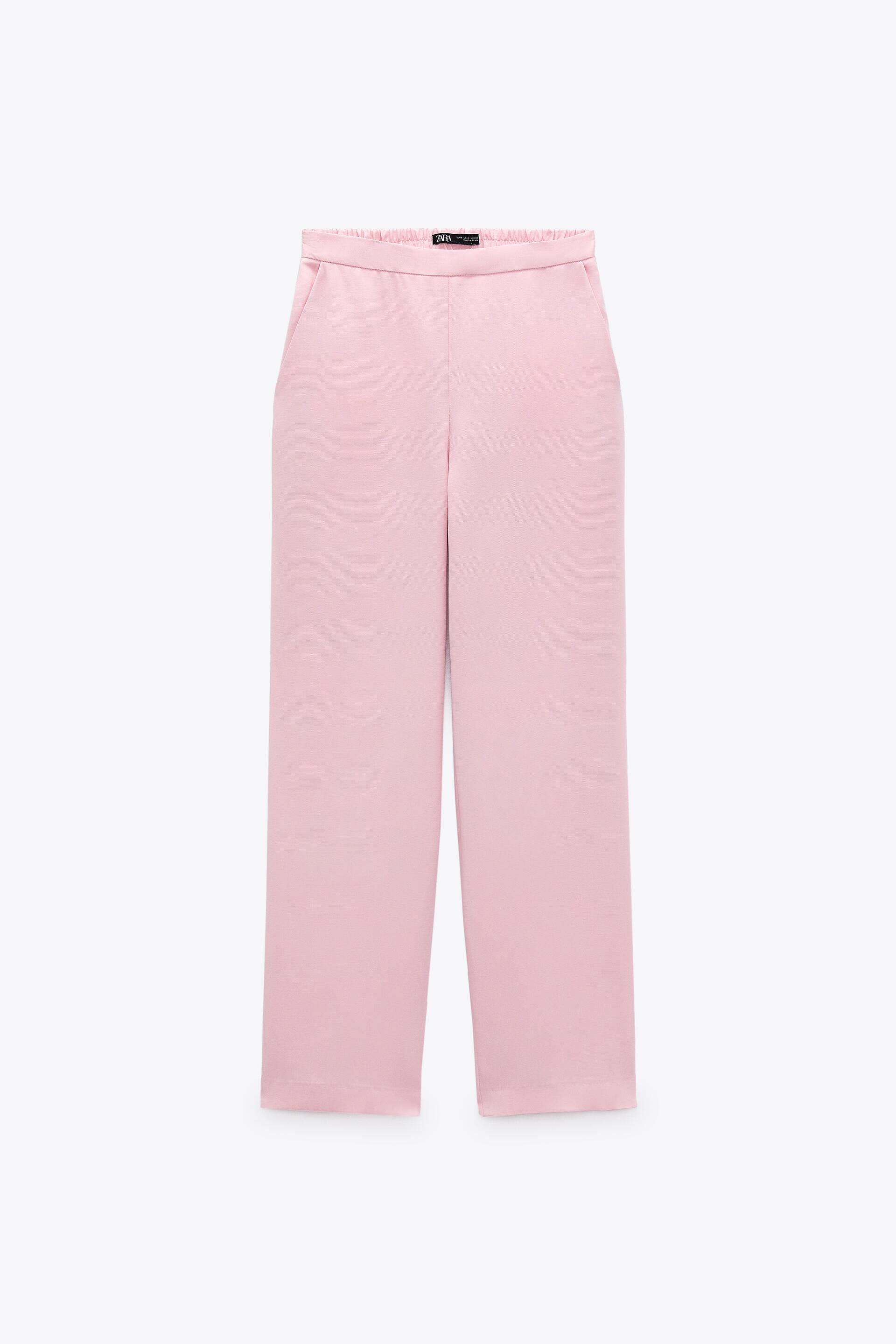 WIDE LEG TROUSERS - Pink | ZARA Australia