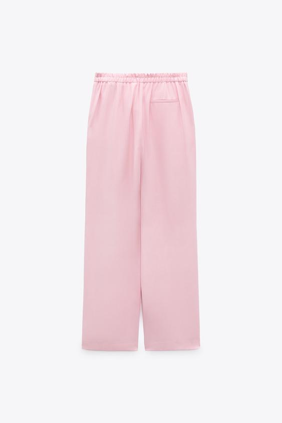 Z1975 WIDE-LEG LONG LENGTH JEANS - Pink | ZARA Turkey