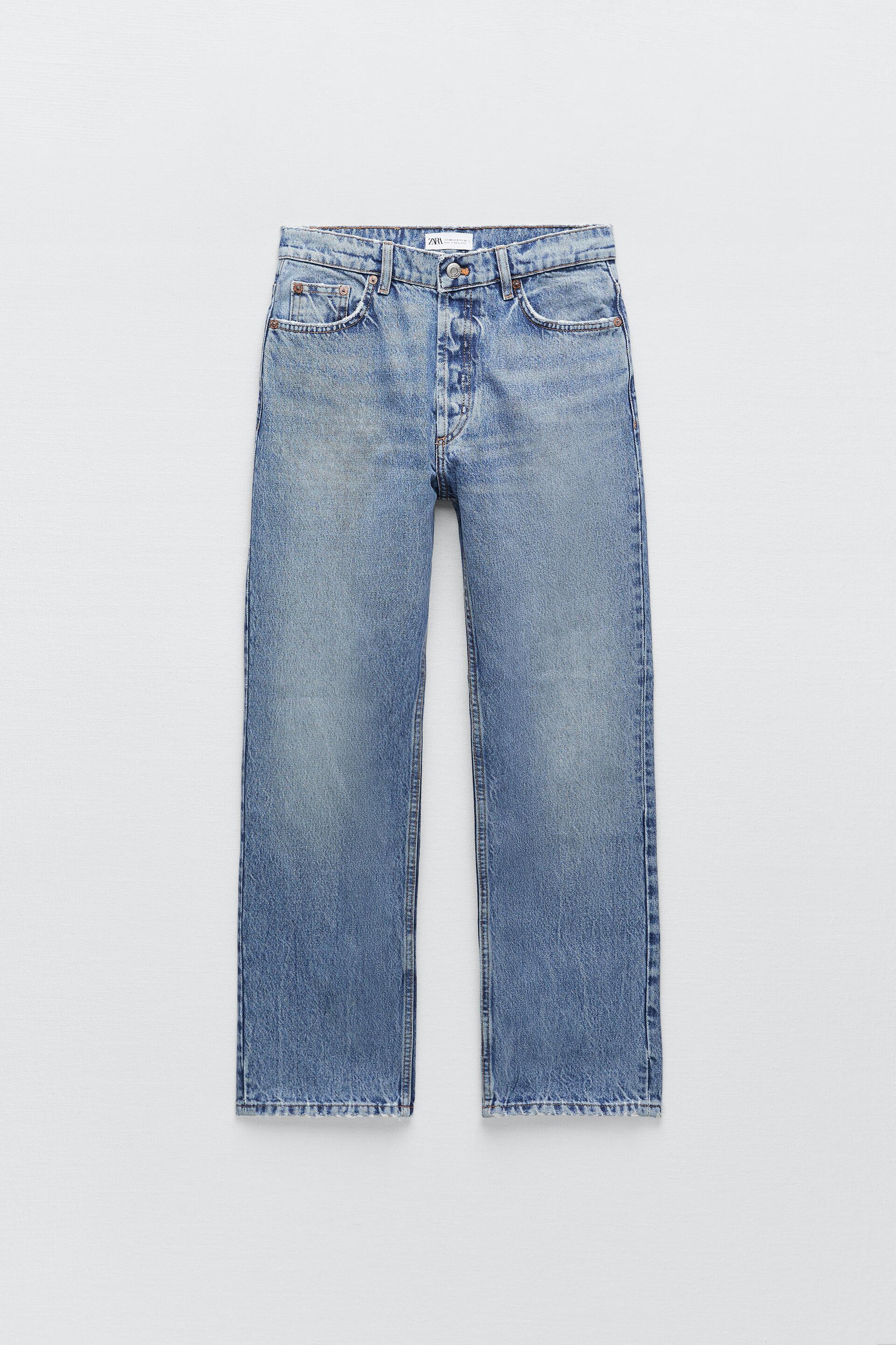 HIGH-RISE STRAIGHT FIT JEANS - Blue | ZARA Australia