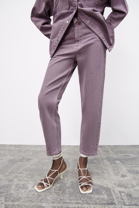 MOM JEANS - Wine | ZARA Australia