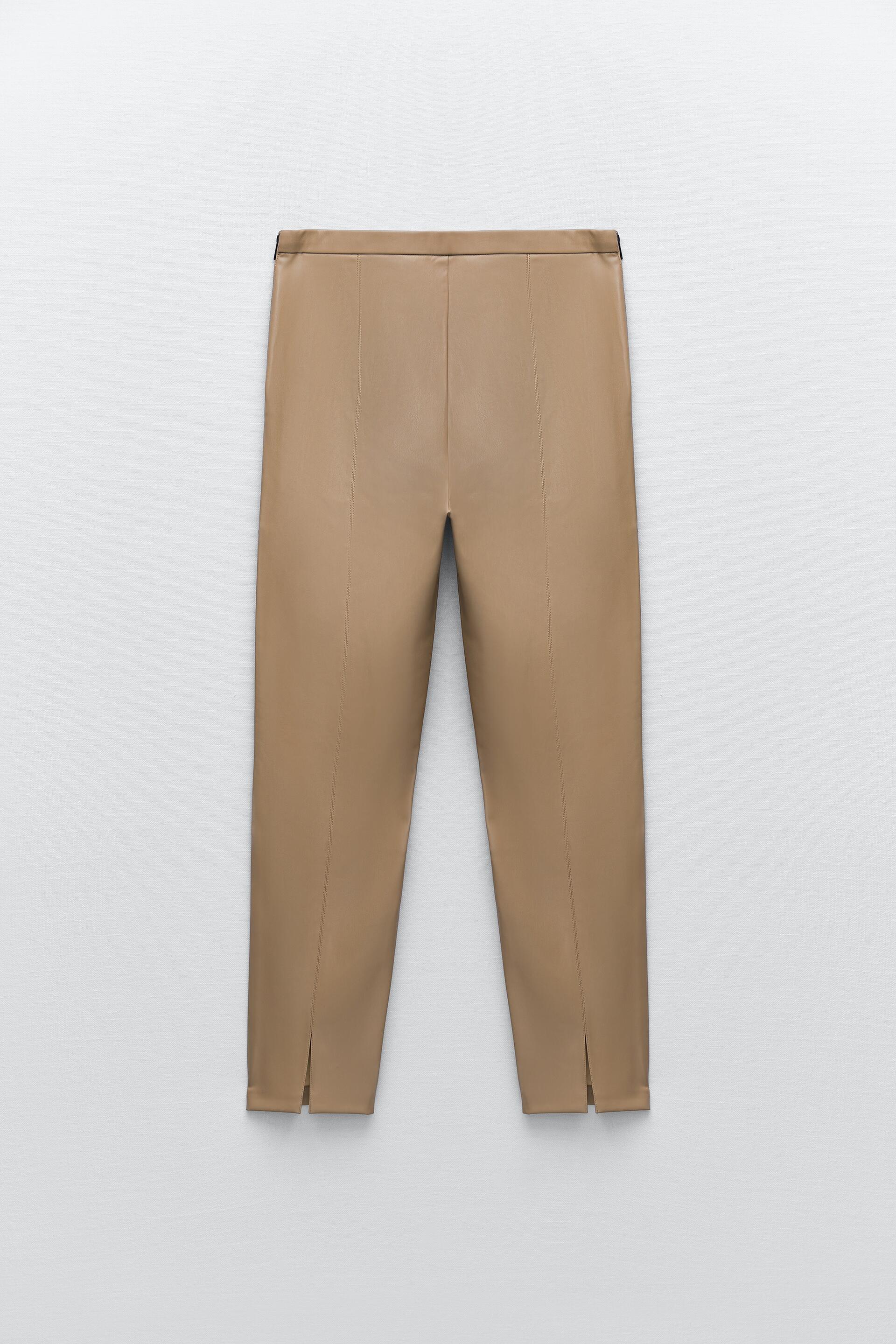 FAUX LEATHER LEGGINGS - Chocolate | ZARA Australia