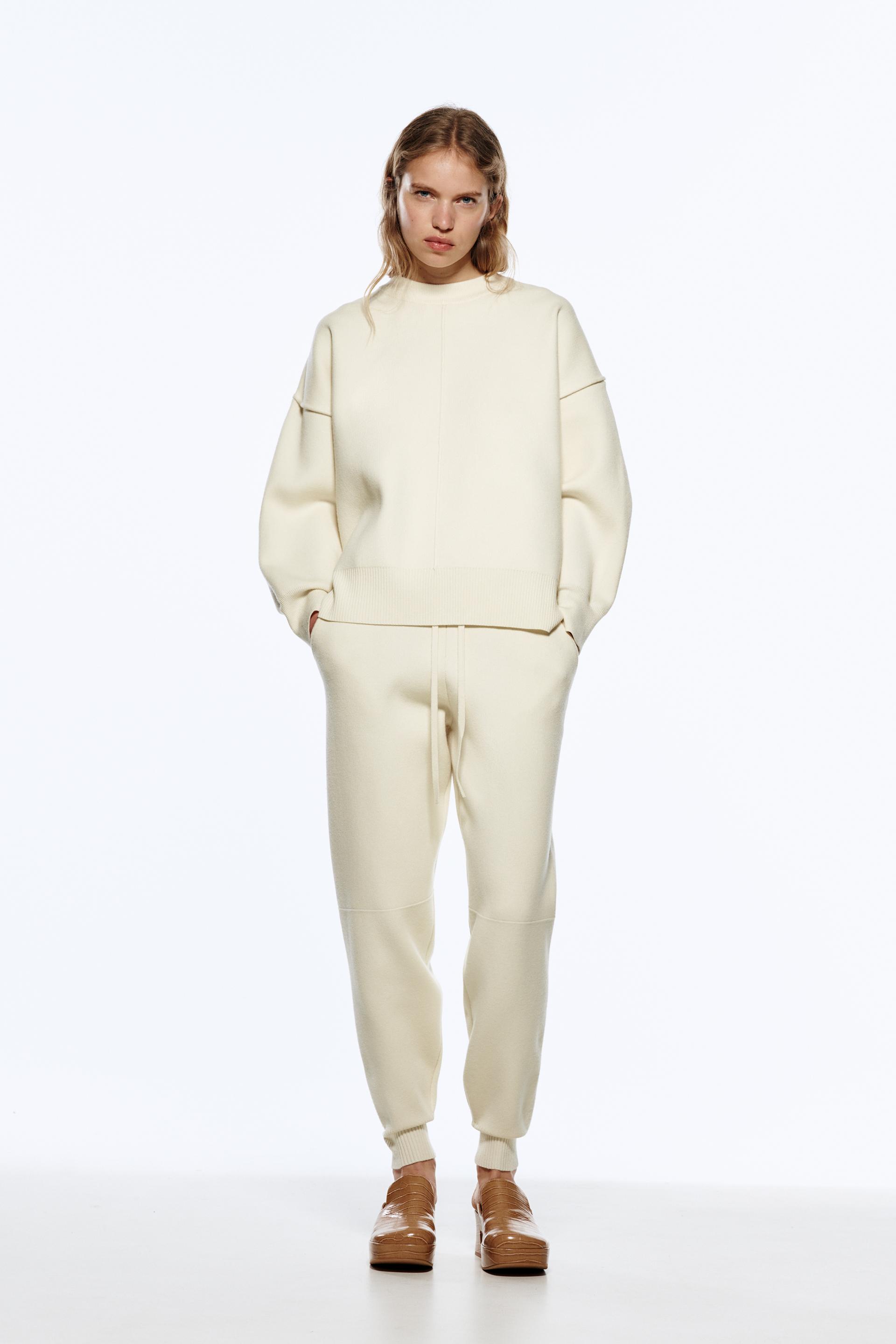 KNIT JOGGERS - Ecru | ZARA Australia