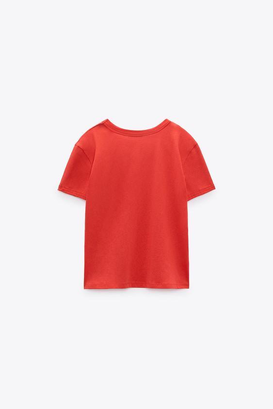 SLOGAN T-SHIRT - Red | ZARA Australia