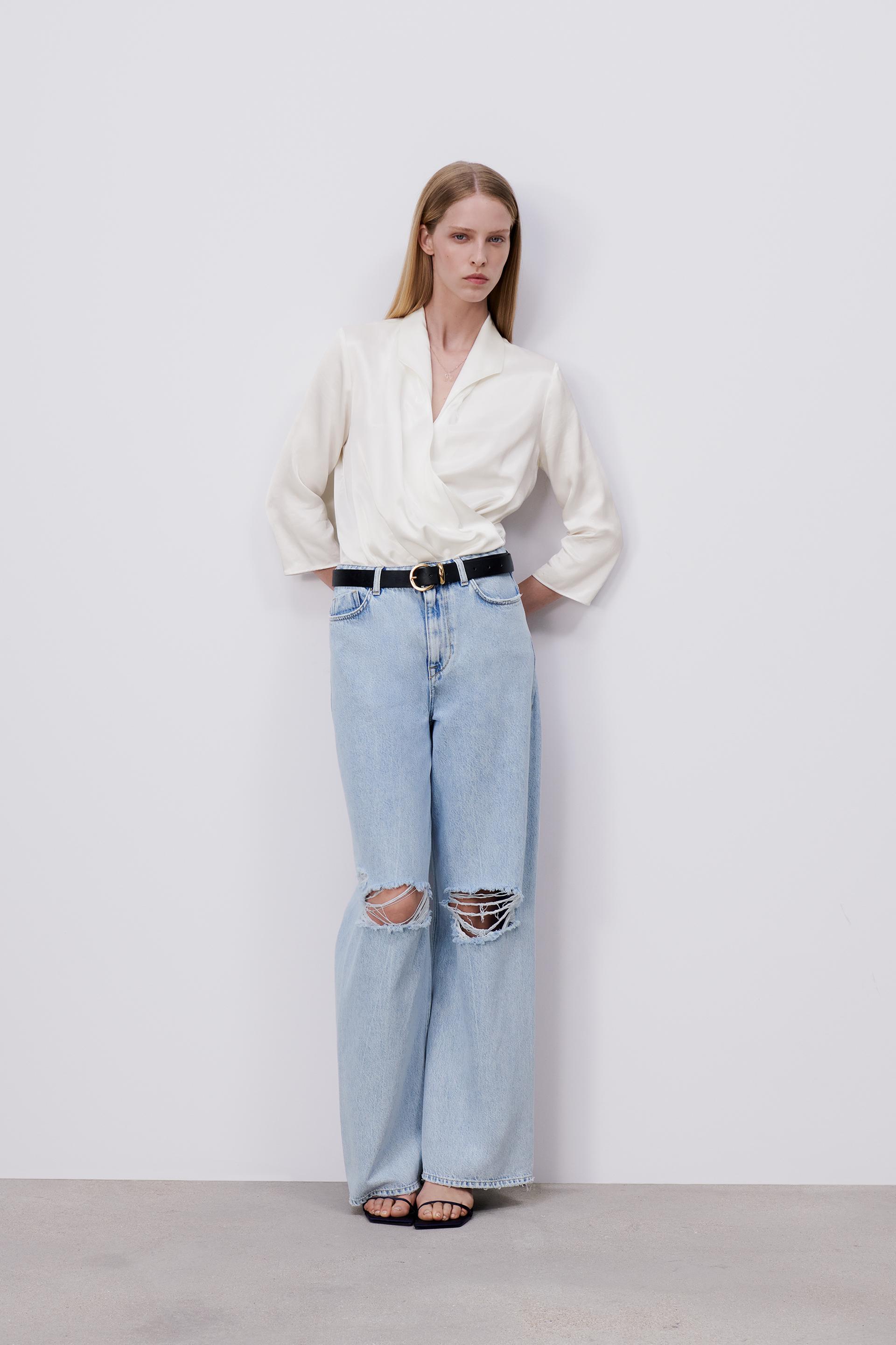 Z1975 RIPPED WIDE-LEG JEANS - Light 