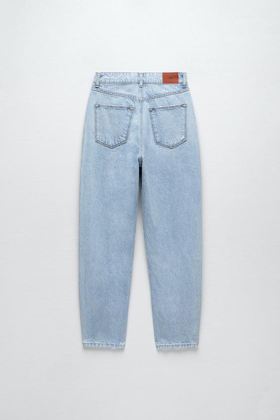 Z1975 BAGGY PAPERBAG JEANS - Ecru | ZARA Australia