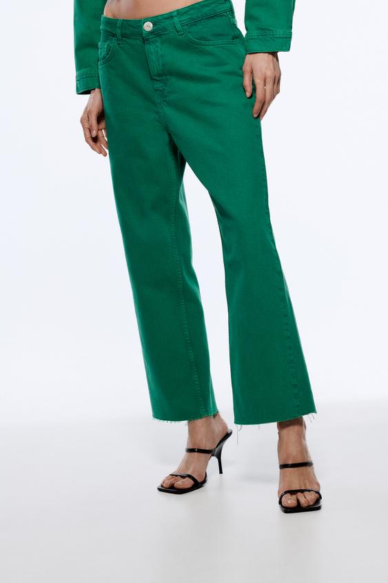 Z1975 STRAIGHT CROPPED JEANS - GREEN 
