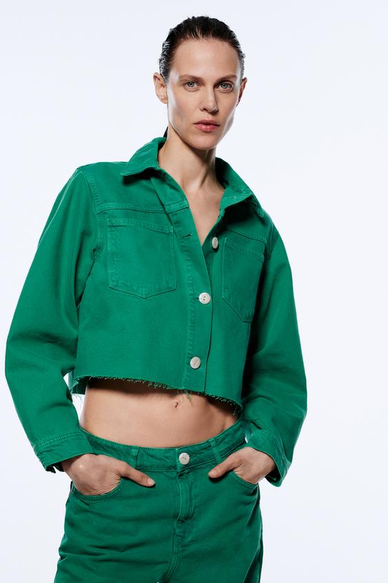 Z1975 STRAIGHT CROPPED JEANS - GREEN 