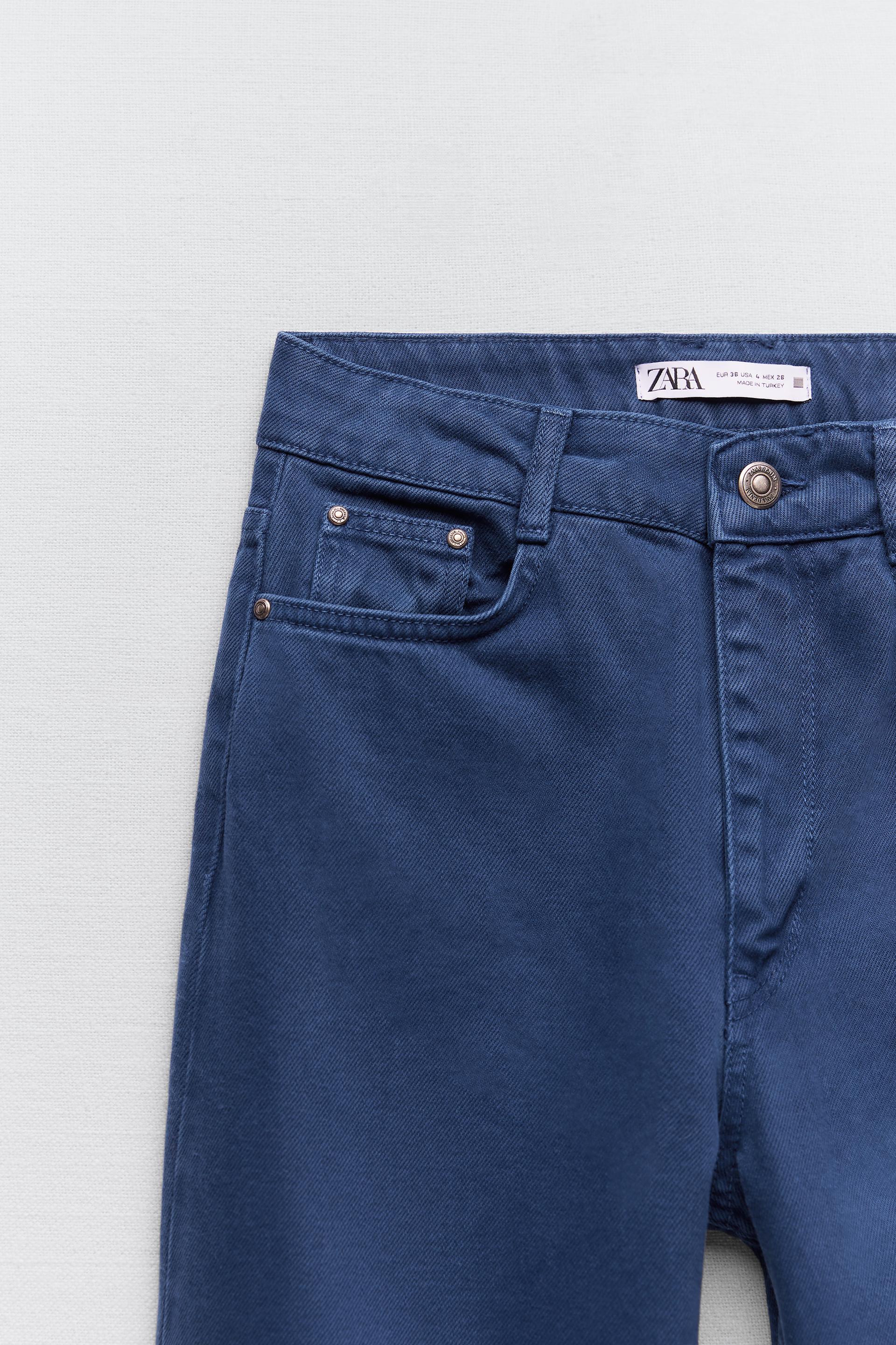 Z1975 HIGH-RISE FULL-LENGTH JEANS - Deep blue | ZARA Australia