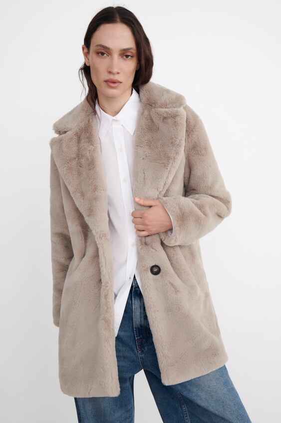 Faux Fur Coat Beige Zara Australia, Can A Faux Fur Coat Be Altered
