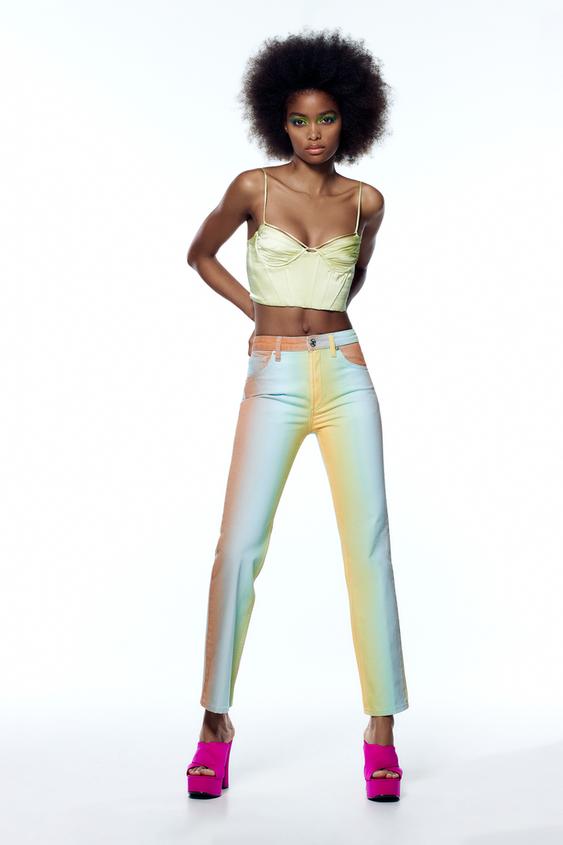 STRAIGHT FIT PRINTED JEANS - Printed 